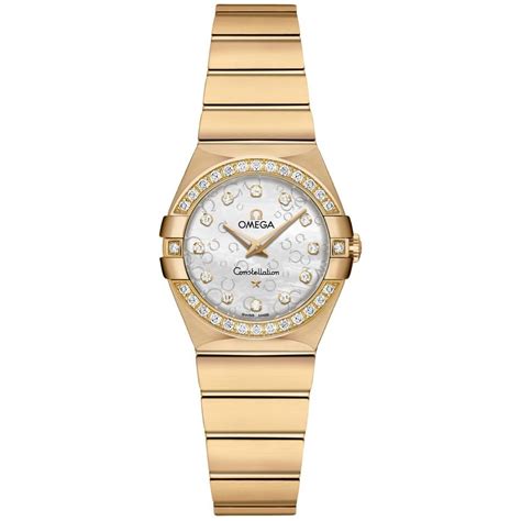 omega women gold watch|omega ladies watches with diamonds.